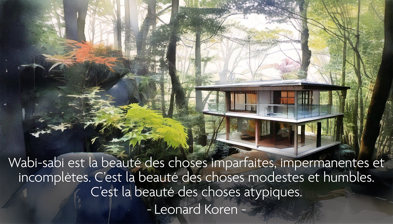 Wabi-sabi est la beauté des choses imparfaites, impermanentes et incomplètes. C’est la beauté des choses modestes et humbles. C’est la beauté des choses atypiques. Leonard Koren -