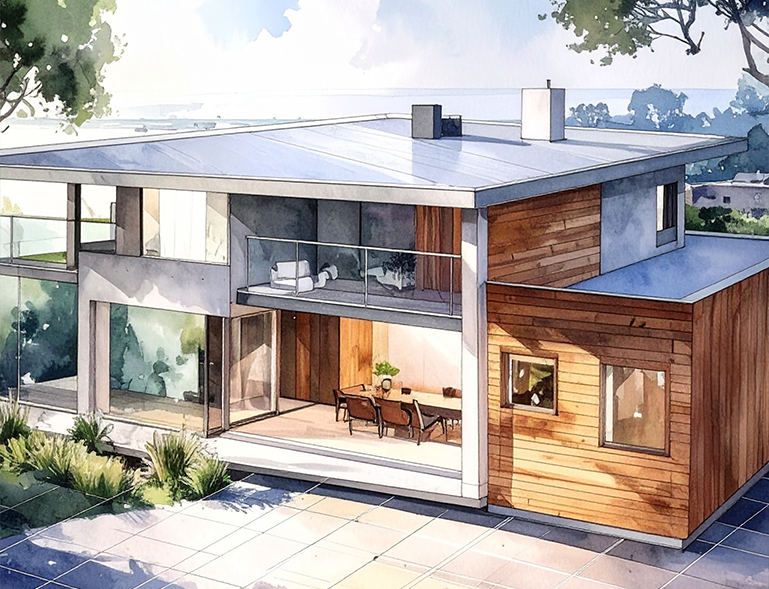 extension en bois d'une maison