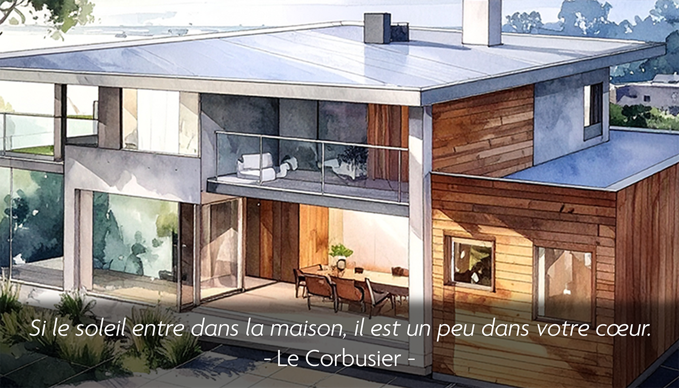 Si le soleil entre dans la maison, il est un peu dans votre cœur. Le Corbusier