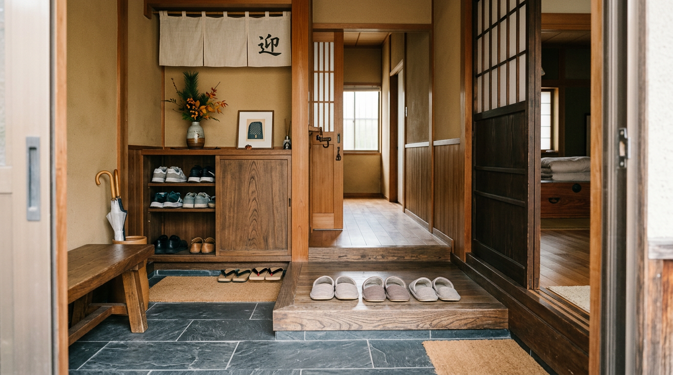 Constructeur français de maisons traditionnelles japonaises avec genkan