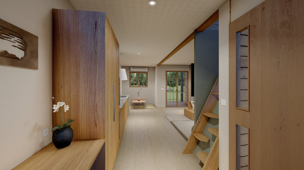 intérieur d'un habitat japonais moderne