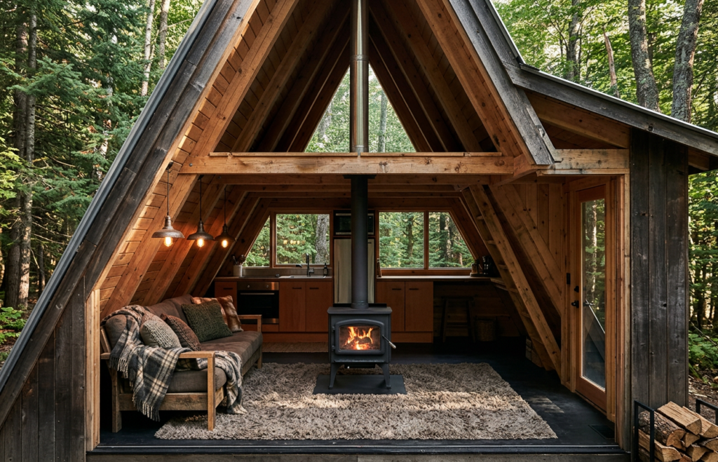 aménagement intérieur d'une maison en A
